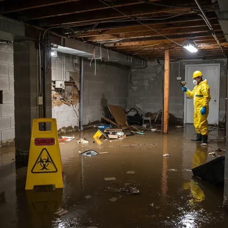 Flooded Basement Electrical Hazard in Palmetto, FL Property